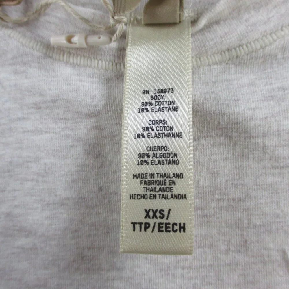SKIMS Cotton Jersey Long Sleeve T Shirt Womens 2XS XXS Oatmeal Heather NEW NWT - Picture 7 of 8